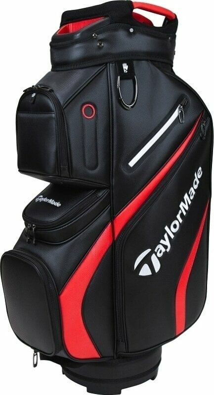 TaylorMade Deluxe Cart Bag Black/Red Cart Bag TaylorMade