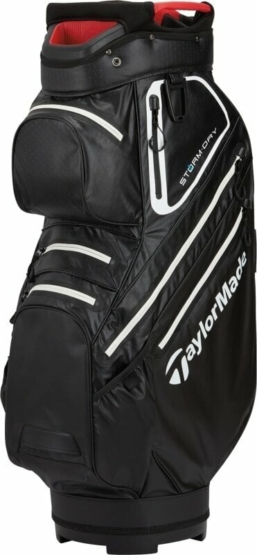 TaylorMade Storm Dry Cart Bag Black/White/Red Cart Bag TaylorMade