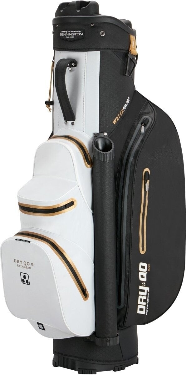 Bennington QO 9+ Waterproof Black/White/Gold Cart Bag Bennington