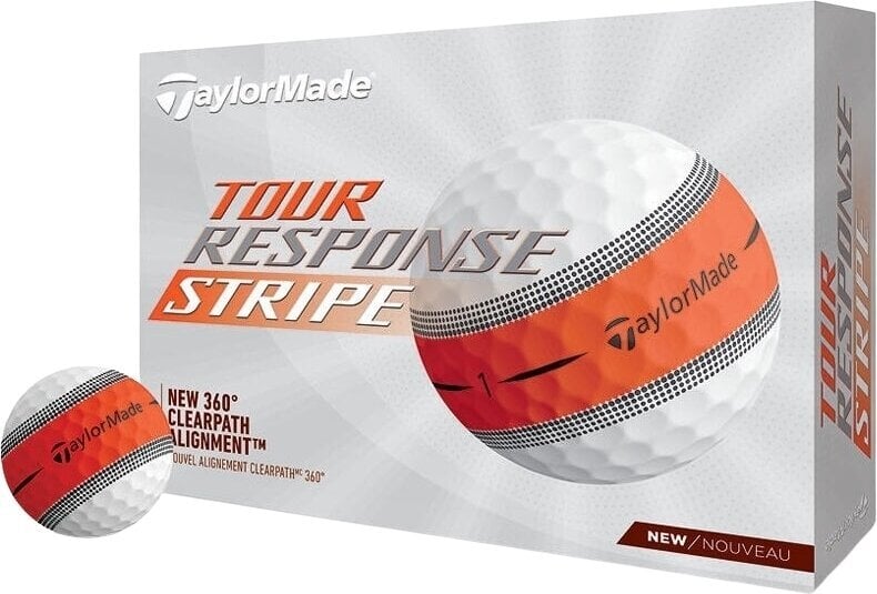 TaylorMade Tour Response Stripe Golf Balls Orange TaylorMade