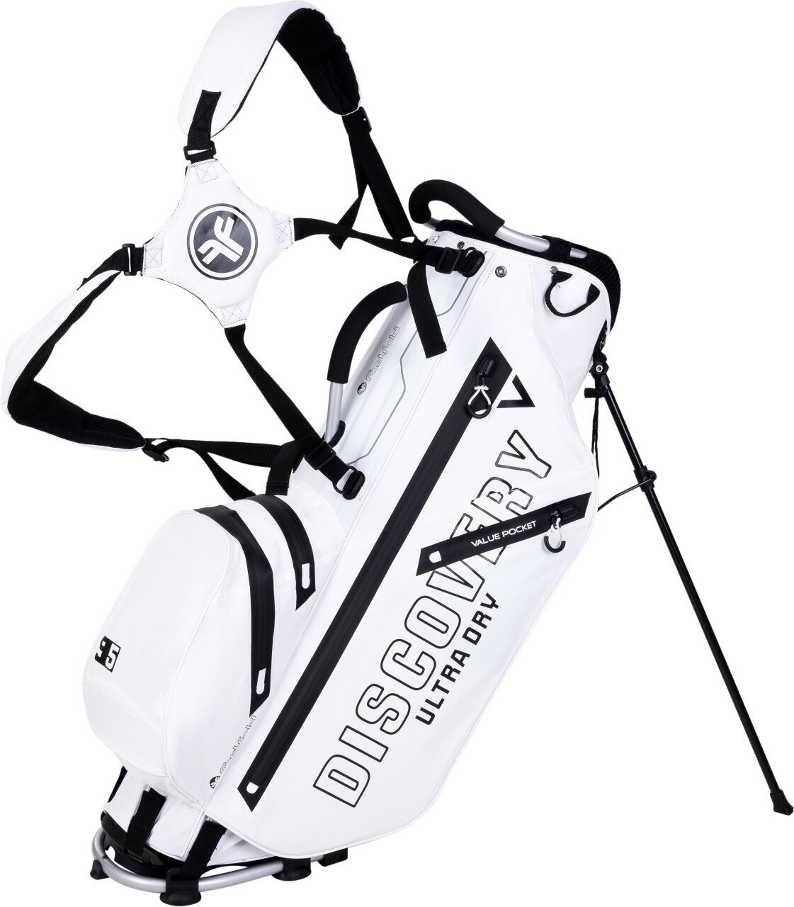 Fastfold Discovery White/Navy Stand Bag Fastfold