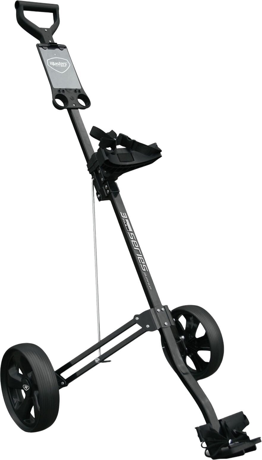 Masters Golf 3 Series Aluminium 2 Wheel Pull Trolley Black Manuální golfové vozíky Masters Golf