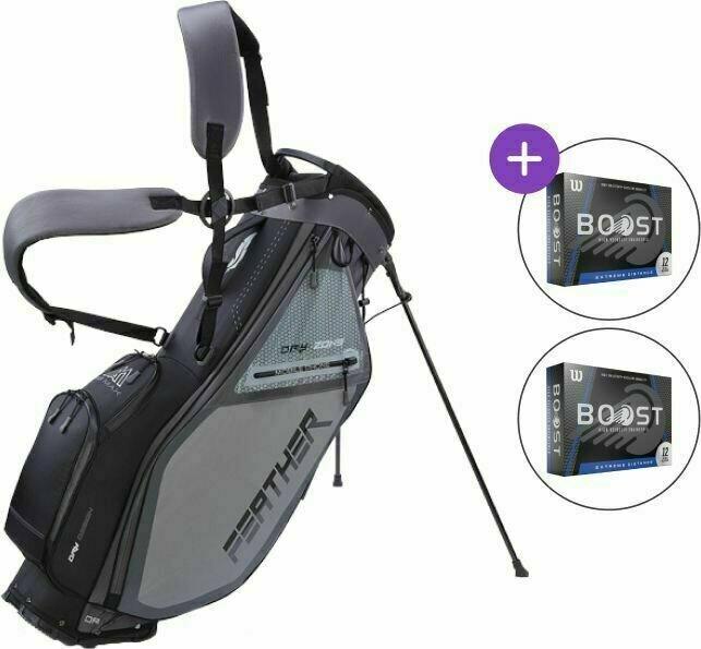 Big Max Dri Lite Feather SET Stand Bag Grey/Black Big Max