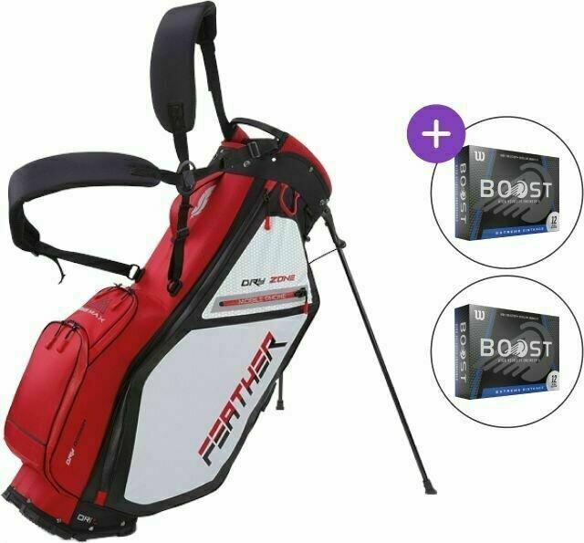 Big Max Dri Lite Feather SET Stand Bag Red/Black/White Big Max