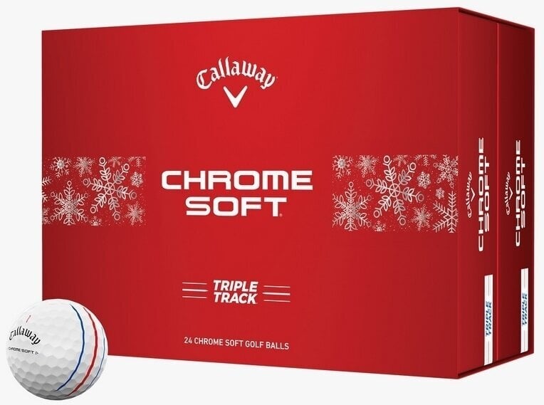 Callaway Chrome Soft 2024 White Triple Track Golfové míčky Callaway