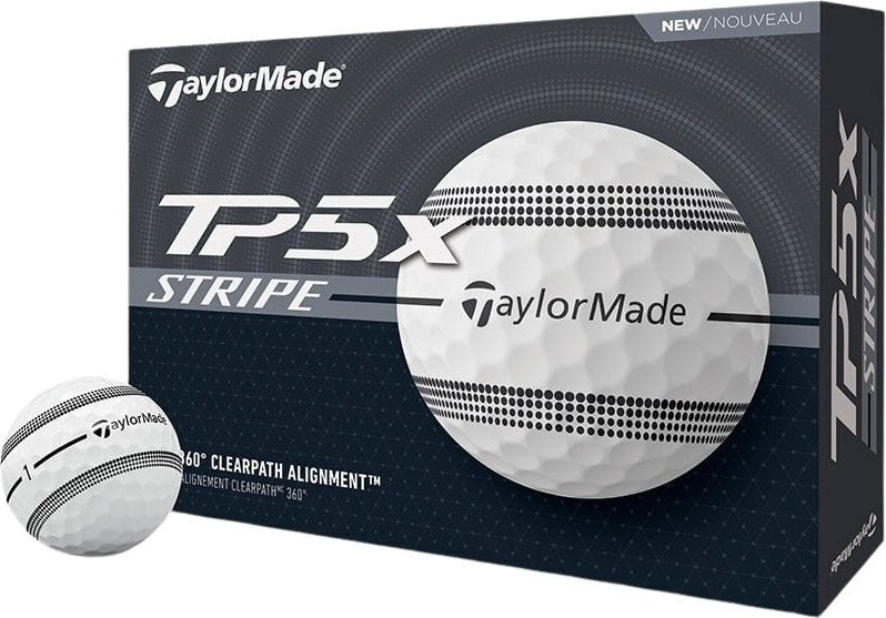 TaylorMade TP5x White Stripe Golfové míčky TaylorMade