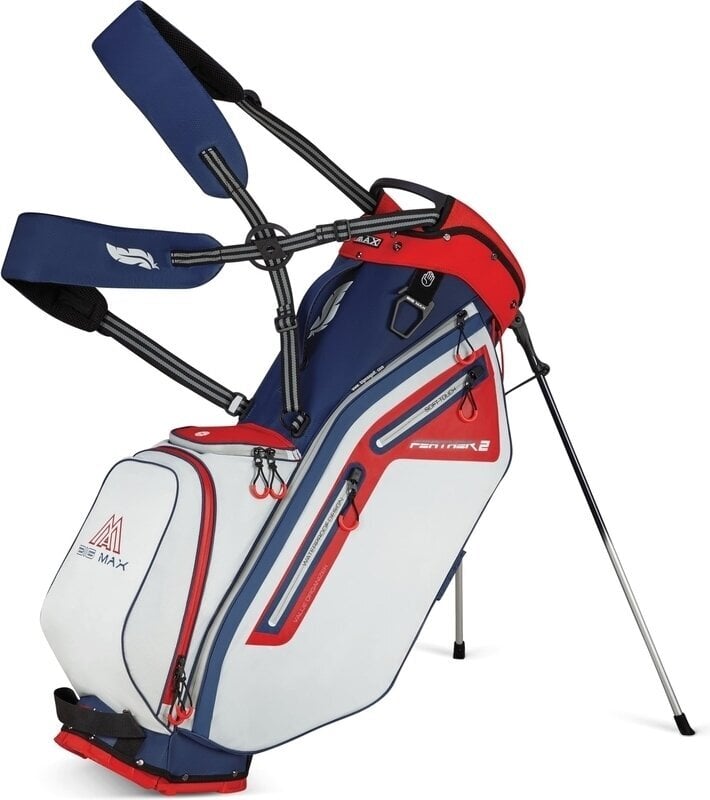 Big Max Dri Lite Feather 2 Stand Bag Steel Blue/Red/White Big Max