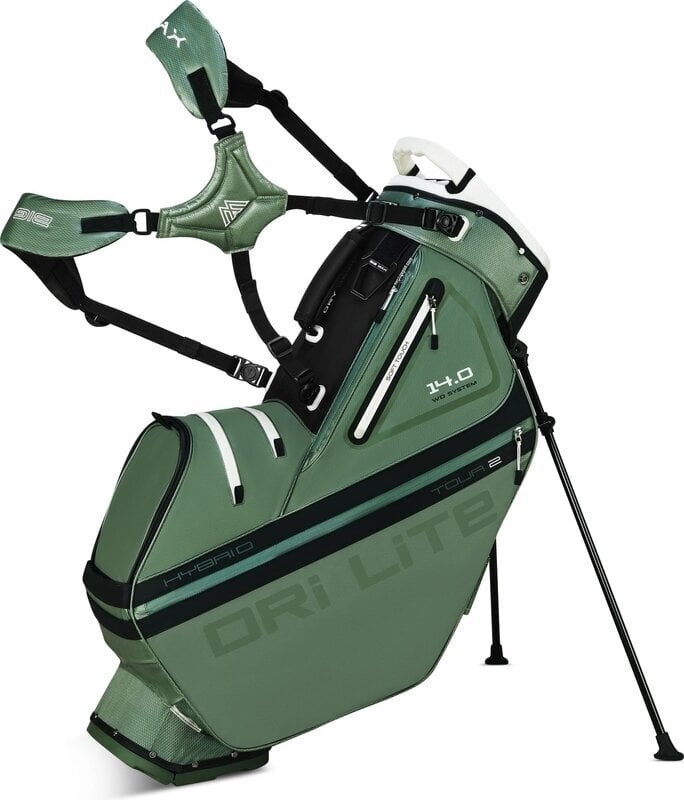 Big Max Dri Lite Hybrid Tour 2 Stand Bag Olive Green/Black Big Max