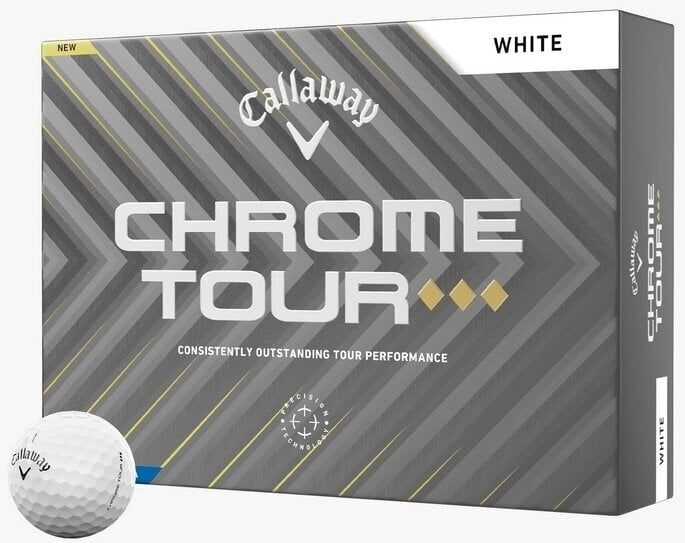 Callaway Chrome Tour Triple Diamond White Basic Golfové míčky Callaway