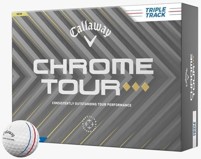 Callaway Chrome Tour Triple Diamond White Triple Track Golfové míčky Callaway