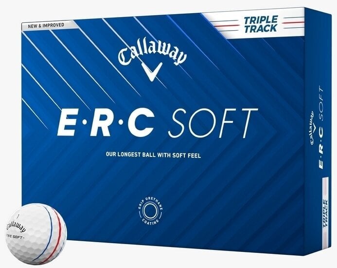 Callaway ERC Soft 2025 White Triple Track Golfové míčky Callaway