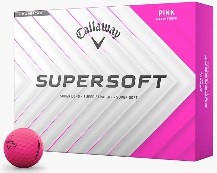 Callaway Supersoft 2025 Matte Pink Basic Golfové míčky Callaway