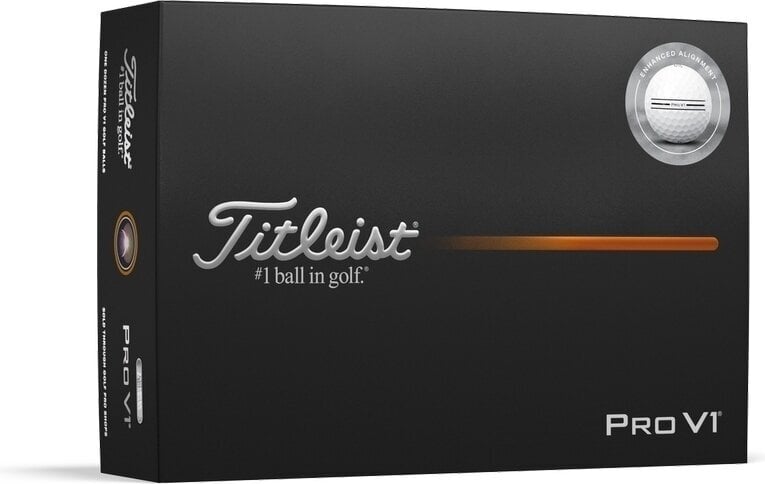 Titleist Pro V1 2025 White Enhanced Alignment Golfové míčky Titleist